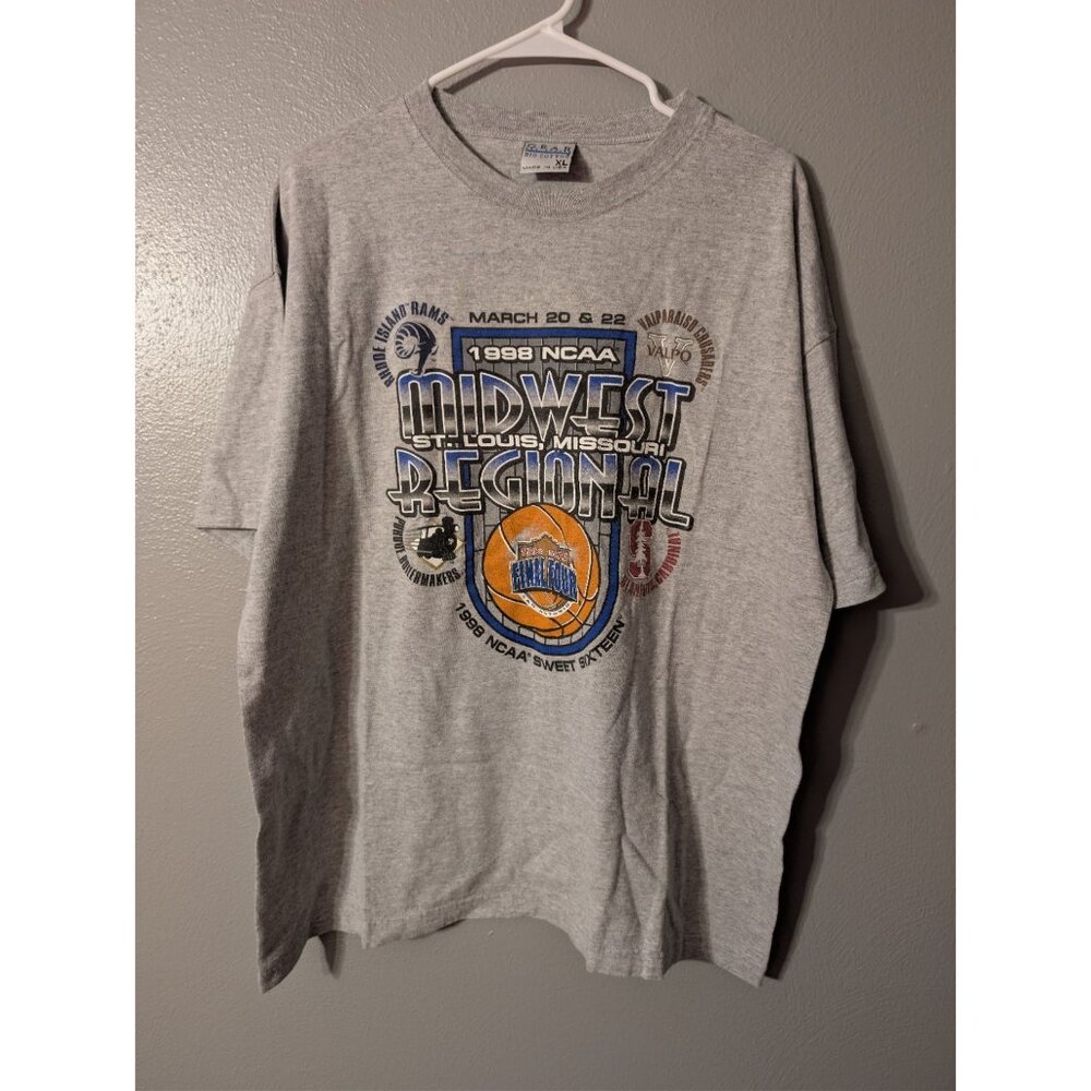 Vintage 1998 NCAA Sweet 16 Midwest Regional Shirt XL Purdue Stanford Valpo Rams